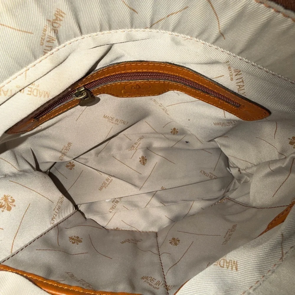 Firenze Leather Handbag Purse cognac Pelletterie D&D